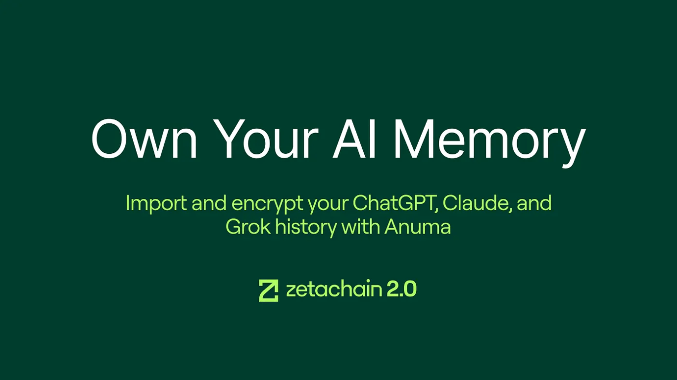 First App on ZetaChain 2.0 Lets You Import and Encrypt Your Entire AI History